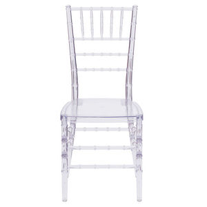 Hot <b>Sale</b> Chiavari Wedding <b>Chair</b> Stackable Clear Crystal Plastic Acrylic Resin Portable Tiffany Style - Product Image 4