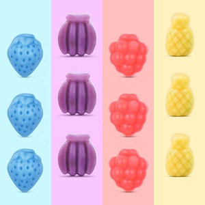 MUYULINS Factory 42-Cavity Fruit-Shaped LFGB Platinum Non-Stick BPA-Free <b>Silicone</b> Jelly Gummy Candy Mold - Product Image 2