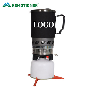 Équipement de cuisson au <span class=keywords><strong>propane</strong></span> d'extérieur, ensemble de brûleurs portables en aluminium anodisé dur, système de cuisinière de camping 0,9 L - Product Image 1