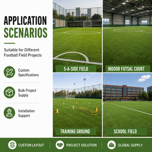 Césped Artificial sin Relleno para Fútbol, Césped Sintético para Cancha <span class=keywords><strong>de</strong></span> Fútbol Sala 5 contra 5, Suelo Deportivo para Interiores y Exteriores - Product Image 4