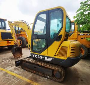 Excavatrice à chenilles agricole miniature Yuchai YC35-8 de 3,5 tonnes d'occasion <span class=keywords><strong>2022</strong></span>, équipée d'un moteur de 33 kW, d'une pompe à engrenages Poclain de 0,12 m - Product Image 4