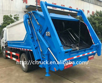 Camion compacteur de déchets Dongfeng 4x2 de 6 m³ avec bras oscillant arrière de 6 tonnes à vendre