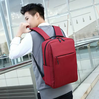 Nouveau design simple d'usine, vente en gros de sacs à dos pour ordinateur portable avec logo personnalisé en tissu polyester léger du Japon