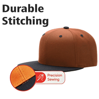 Casquette Snapback Rétro Streetwear Bicolore Colorblock, Adaptée aux Grandes Têtes, avec Refroidissement Actif PCM, Lot de 25 Pièces Professionnelles
