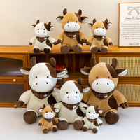 Adorable Peluche Vache en Coton PP Lavable Anti-Stress pour Cadeaux d'Anniversaire Unisexe Vente en Gros Usine