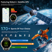 Jam Tangan Pintar GPS DM59 Baru 2026 Layar AMOLED Tahan Air 5ATM Pelacak Kebugaran Olahraga dengan Kontrol Jarak Jauh Tali Silikon Pria