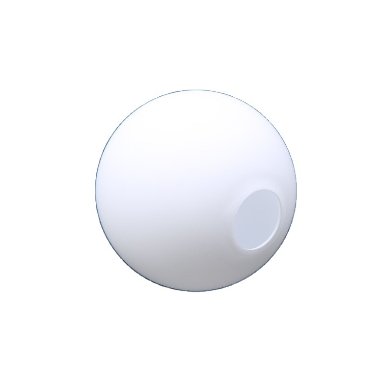 Hand Blown Round Opal Matte White