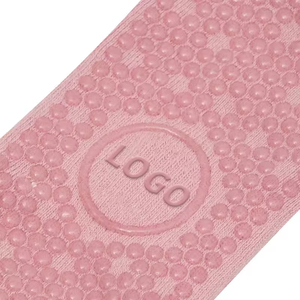 Custom Non-Slip <b>Silk</b> Grips Pilates Yoga <b>Socks</b> High Quality Ankle to Knee Length Spring Print Design Custom Logo Wholesale - Product Image 4