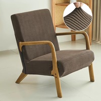Fauteuil de lecture rembourré de style Mid-Century Modern, structure en bois massif, ergonomique et écologique, pour bureau à domicile.