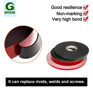 0.5mm 0.8mm 1mm 1.5mm 2mm 3mm 4mm 5mm 6mm Ruban de mousse de vitrage adhésif double face pour la construction de fenêtre en verre miroir intérieur - Product Image 2