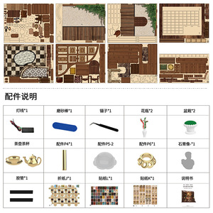 ชุดประกอบบ้านไม้จำลอง Shinetsu DIY รุ่น Left Bank Study พร้อมไฟ LED สำหรับวัยรุ่น - Product Image 4