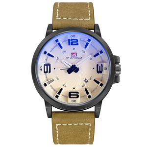 Montre de sport robuste pour hommes, chiffres lumineux, fenêtre de date, bracelet en cuir suédé - Product Image 3