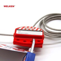 BD-8416 6mm Durchmesser Vinyl-beschichtet Einstellbare Kabel Lockout-Gerät mit Custom ize Edelstahl-Kabel