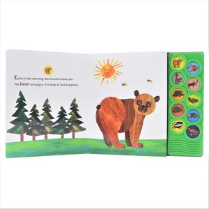 첫 단어 학습을위한 맞춤형 10 버튼 동물 사운드 보드 북 어린이 대화 형 종이 및 판지 인쇄 제품 - Product Image 3