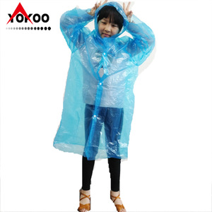 Children Pe Disposable <b>Raincoat</b> <b>Poncho</b> Yellow Travel Outdoor Wear For Kids School Use - Product Image 3