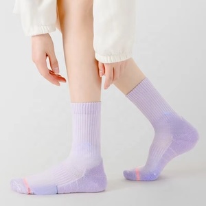 Custom Women's Compression <b>Socks</b> – Heart Seamless Technique Crew Cushion Athletic Sport <b>Socks</b> – Combed Cotton Colorful Spring - Product Image 5