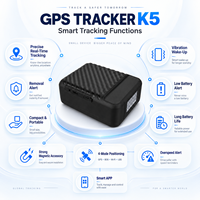 Traceur GPS K5 10000 mAh pour Véhicules, Suivi en Temps Réel, Longue Autonomie, Géolocalisation, Historique d'Itinéraire, Alerte Instantanée via APP