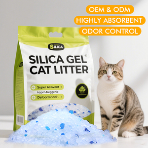 Litière pour chat en silice à faible teneur en poussière pour une respiration facile, sans danger pour les animaux asthmatiques Litière pour chat en cristal saine - Product Image 1