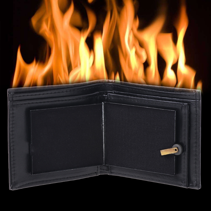 Portefeuille Magique à Flammes – Accessoire De Spectacle Pour Magiciens | Cuir, Effet Visuel Saisissant | Sécurisé Avec Huile Spéciale