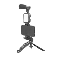 Kit di luce e microfono per videocamera Youtube portatile stabilizzatore Vlog e Kit di perforazione Video per Smartphone leggero