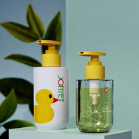 En stock, en vrac, flacon de lotion en PET blanc à fond rond, 150 ml, 200 ml, 300 ml, avec pompe pour shampoing, gel douche, savon pour les mains, emballage de distributeur
