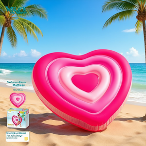 Materasso gonfiabile a forma di cuore Intex 135x155 cm, galleggiante per piscina, per adulti, utilizzabile in spiaggia - Product Image 2