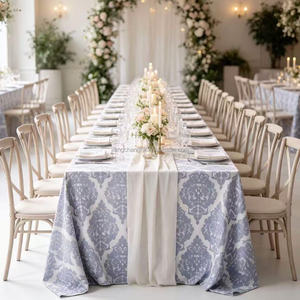 Handmade Customized High Quality Durable Eco-friendly Polyester Washable Wedding Party Banquet Hotel Restaurant Outdoor Table - Product Image 1
