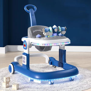 Design facilmente pieghevole regolabile altezza Walker Andador Para Bebes U Trolley <span class=keywords><strong>Push</strong></span>/<span class=keywords><strong>Pull</strong></span> attività giocattolo Music Walker per bambini - Product Image 4