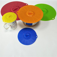 Lot de 5 couvre-bols réutilisables en silicone de qualité alimentaire de différentes tailles d'outils spécialisés résistants à la chaleur et aux micro-ondes