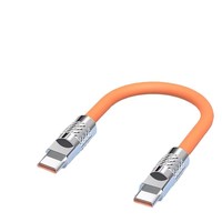 Câble de charge rapide 65W PD 3A Type-C vers Type-C court avec gaine en PVC pour iPhone, Honor, appareil photo