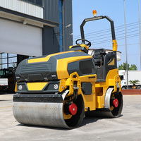 En stock : Compacteur routier 3 tonnes certifié CE, à double tambour, moteur diesel, autoporté, pour la construction routière, à vendre