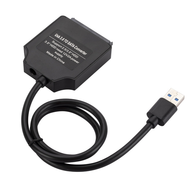 USB SATA 3.0 Adapter Cable With 22Pin Support for 2.5/3.5 Inch External HDD SSD 12V Computer Connector for 22Pin 3.0 USB SATA