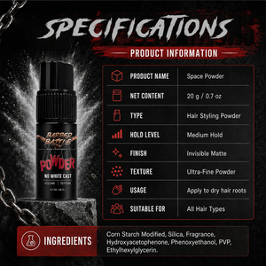 CPNP GMPC ISO MSDA 20+ anni BARBERBATTLE Polvere Modellante Non Appiccicosa per Restyling, Grado Professionale, Senza Residui, Polvere per Stile Messy X con Pompa 20G - Product Image 4