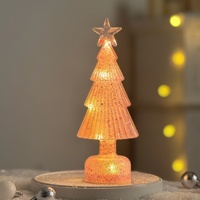 Leuchtender LED-Weihnachtsbaum Nachtlicht Plastik-Tischdekoration für Zuhause Büro Feiertage Party Geschenk