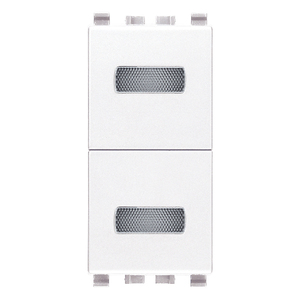 สวิตช์ไฟสีขาวแบบคู่ ความยาว 4.1 นิ้ว กว้าง 2.8 นิ้ว สูง 5.3 นิ้ว ติดผนัง - Product Image 1