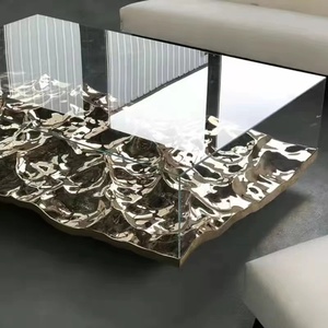 Glass Transparent square Glass <strong>Coffee</strong> <strong>Table</strong> Fiber Reinforced Plastic <strong>Coffee</strong> <strong>Table</strong> Acrylic Shaped Crystal <strong>Table</strong> Furniture - Product Image 2