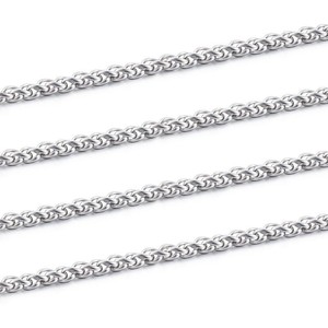 Collares de cadena para mujer DIY, cola de zorro de cobre amigable, la mejor cadena de joyería, rollos de cadena de acero inoxidable de alta calidad para <span class=keywords><strong>judío</strong></span> DIY - Product Image 3