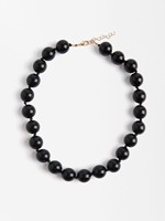 Collier ras du cou noué en perles acryliques plastiques de style bohème faites à la main de 16 mm pour femmes