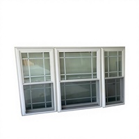 Fenêtre verticale moderne en PVC à prix abordable, avec moustiquaire en acier inoxydable et double vitrage trempé, installation facile