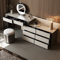 Coiffeuse de maquillage de luxe classique table design coiffeuse à miroir bureau couleur noyer