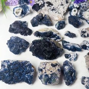 Blu grezzo Fluorite campione di pietra naturale blu Fluorite Cluster di cristallo minerale per la decorazione - Product Image 5