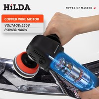 Polisseuse de voiture haute puissance 3 pouces 220V AC à brancher, kit de polissage et de cirage avec éponge pour vitres et élimination des rayures