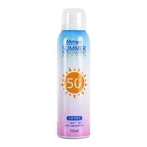 150毫升广州厂家贴牌自有品牌spf 50 + 防紫外线防晒喷雾户外批发美白防晒喷雾