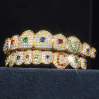 Bijoux personnalisés Gallerley, luxe hip-hop, serti de diamants, coupe ronde brillante, couleur D, VVS, moissanite, argent 925, grillz