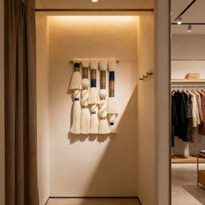 Venta al por Mayor de Arte Mural de Cuerda Trenzada Estilo <span class=keywords><strong>Boho</strong></span> <span class=keywords><strong>Chic</strong></span>, Directo de Fábrica para Interiores de Hoteles y Hostales - Product Image 2