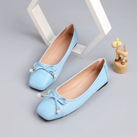 Chaussures plates ballerines à bout carré pour filles grandes tailles 35-44