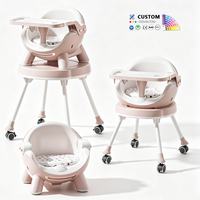 Chaise haute convertible pour enfants, chaise bébé 3 modes, poussette anti-basculement, dossier ergonomique, plateau amovible, vente en gros, usine OEM