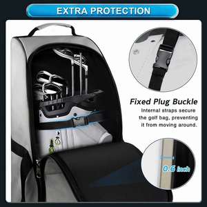 Sac de voyage de golf professionnel personnalisé en polyester 900D épaissi, tissu imperméable de haute qualité avec roulettes pour les compagnies aériennes - Product Image 3