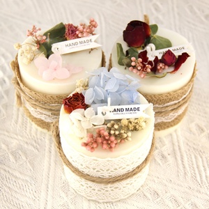 Tùy Chỉnh Handmade Khô Hoa Nến Sáp Đậu Nành Thơm Pillared Nến Cho Sinh Nhật Giáng Sinh Valentine Món Quà Ngày - Product Image 6