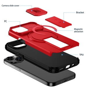 Funda para Teléfono Celular Motorola <span class=keywords><strong>Moto</strong></span> <span class=keywords><strong>G</strong></span> STYLUS 2025, a Prueba de Golpes, Dos en Uno, con Lente Deslizante y Soporte - Product Image 4